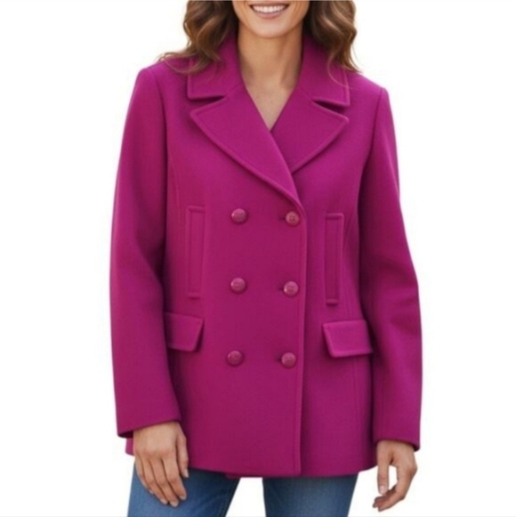 Talbots Jackets & Blazers - Talbots Wool Blend Double Breasted Pea Coat.